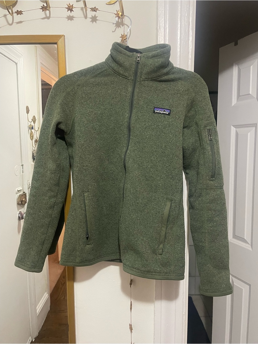 Patagonia Kids' Olive Green Full-Zip Fleece Jacket